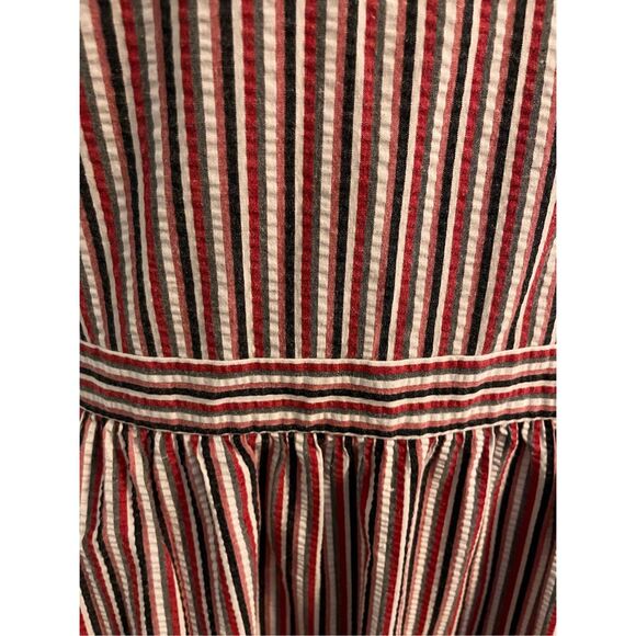 LOFT Cotton Striped One Shoulder Dress. Size 14 - Picture 5 of 7